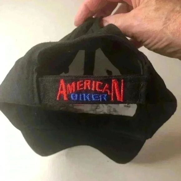 Hot Leathers Mens Motorcycle Baseball Cap Motorcycle and Flames Embroidered - Picture 5 of 5